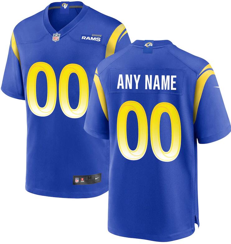 Mens Nike Royal Los Angeles Rams Custom Game NFL Jersey->customized nfl jersey->Custom Jersey